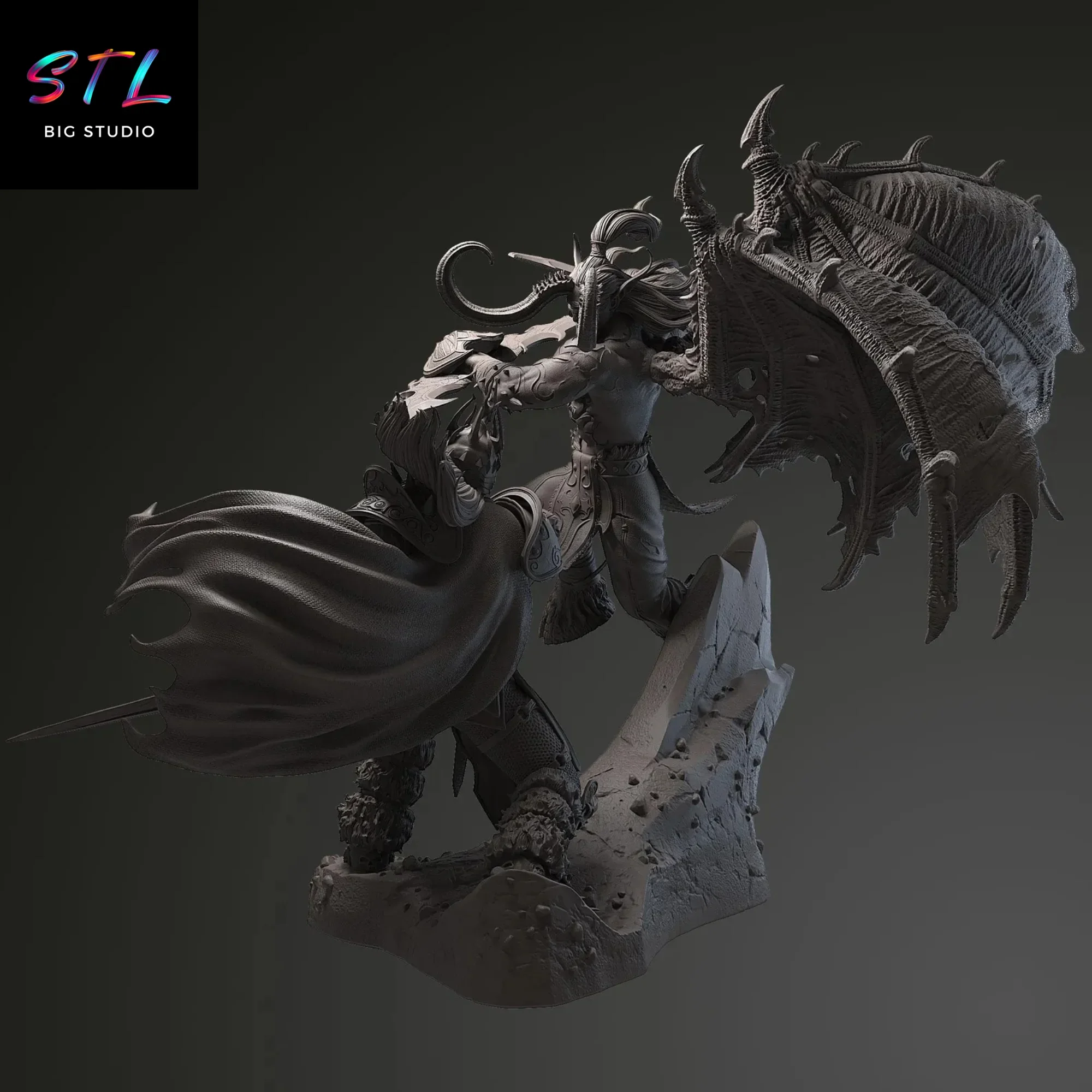 world of warcraft stl illidan vs arthas impresion 3d figura wow world of warcraft stl illidan vs arthas impresion 3d figura wow