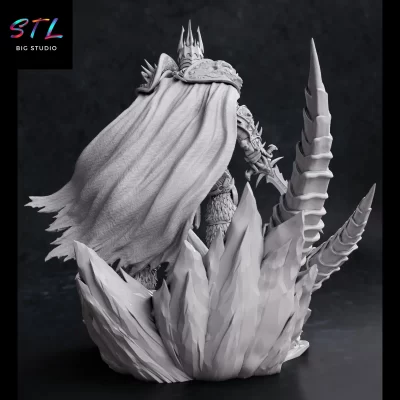 wow stl arthas rey exanime figura impresion 3d