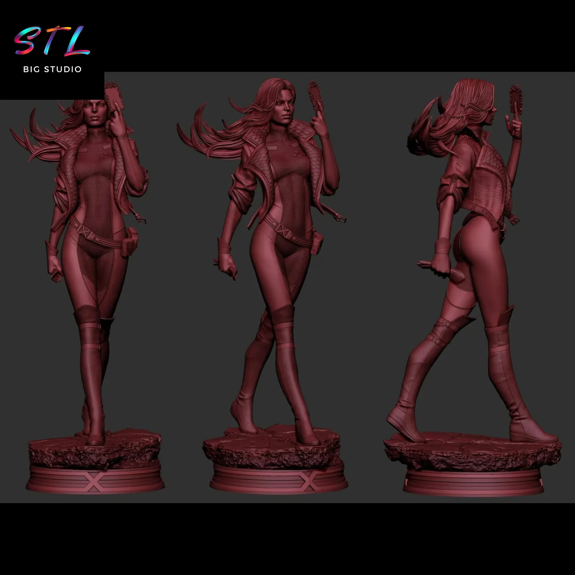 x-men stl picara impresion 3d figura rogue marvel x-men stl picara impresion 3d figura rogue marvel