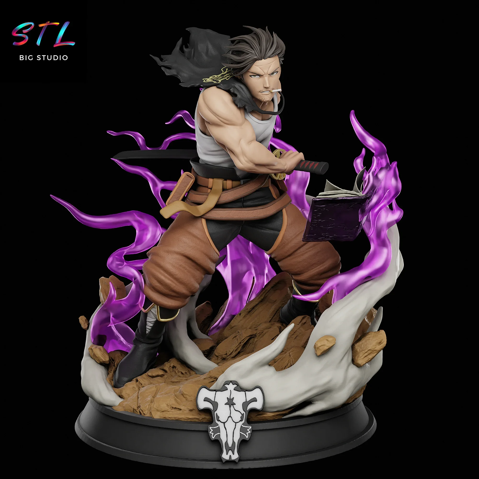 yami sukehiro stl black clover impresion 3d