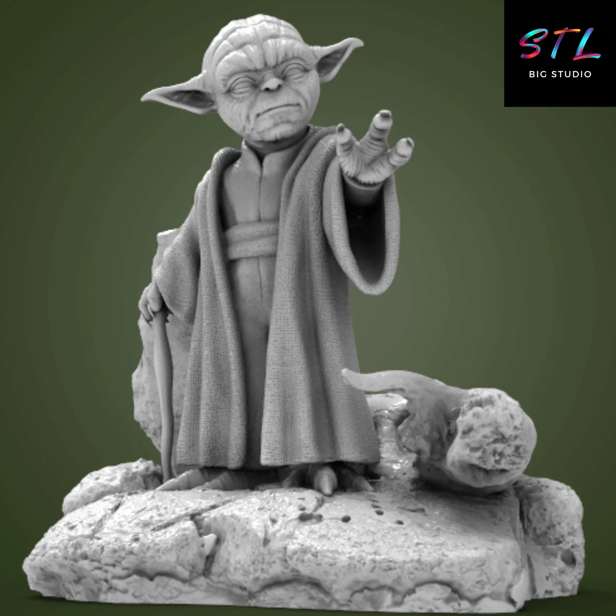 yoda stl star wars impresion 3d