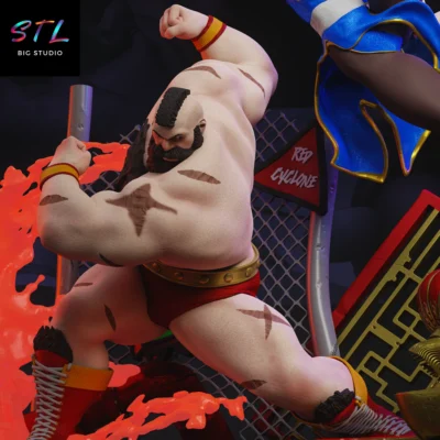 zangief stl street fighter para impresion 3d