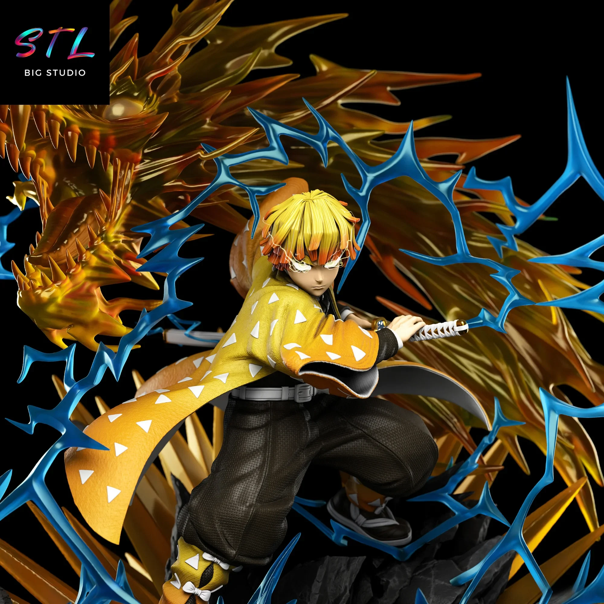 zenitsu stl kimetsu no yaiba para impresion 3d zenitsu stl kimetsu no yaiba para impresion 3d