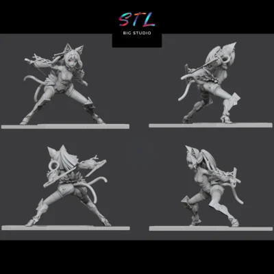 zenless zone zero stl nekomata impresion 3d figura nekomiya mana