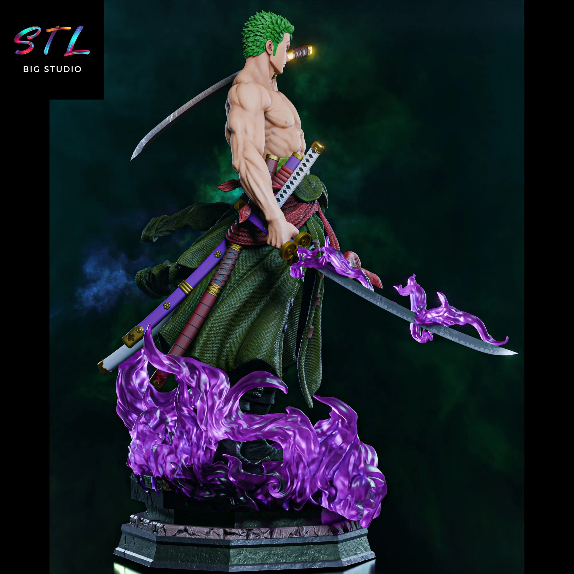 zoro roronoa stl one piece figura impresion 3d zoro roronoa stl one piece figura impresion 3d