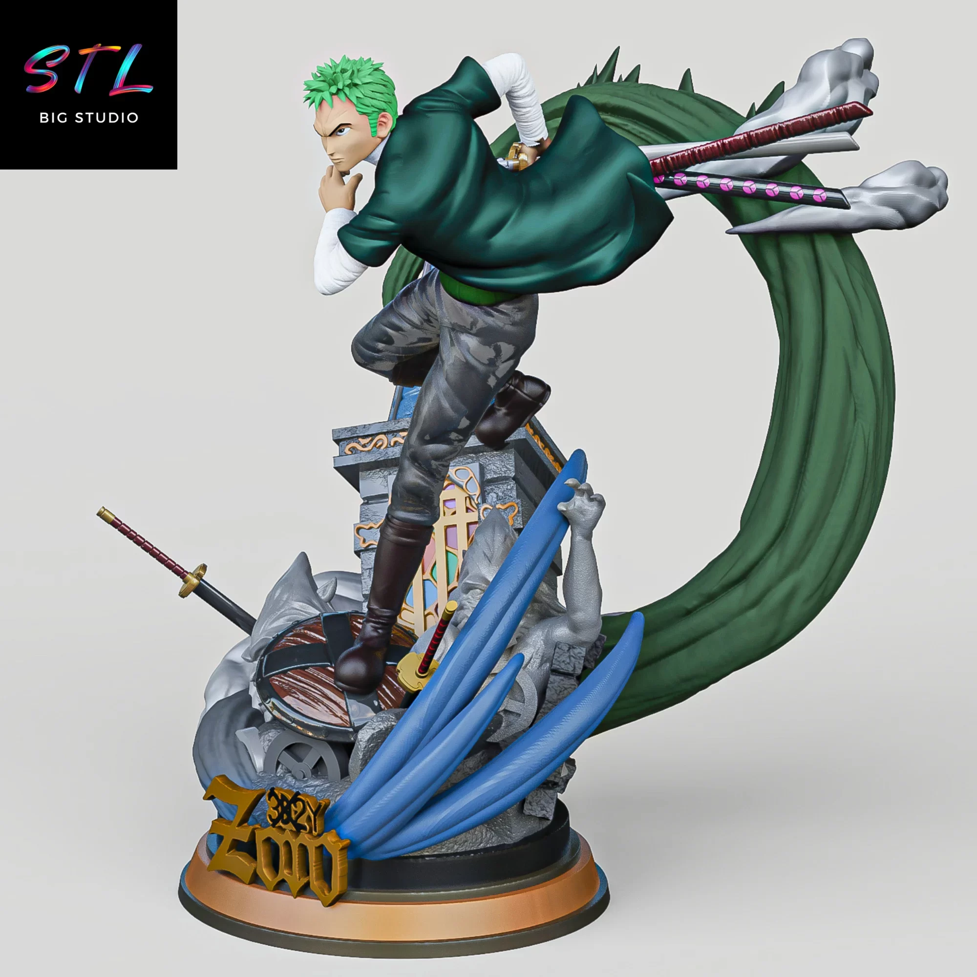 zoro time skip stl one piece 2 años despues 3d zoro time skip stl one piece 2 años despues 3d